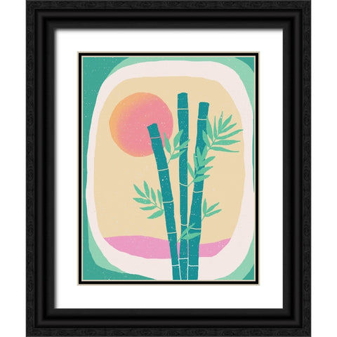 Bamboo in the Desert Black Ornate Wood Framed Art Print with Double Matting by Demir, Aylin