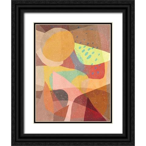 Pastel Shapes a Watermelon Black Ornate Wood Framed Art Print with Double Matting by Demir, Aylin