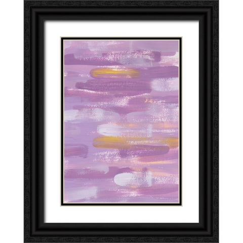 Yellow Accents Black Ornate Wood Framed Art Print with Double Matting by Zwara, Ania