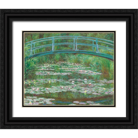 Japanese Footbridge 1899 Black Ornate Wood Framed Art Print with Double Matting by Pictufy