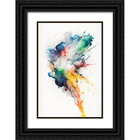 Bright Explosion Black Ornate Wood Framed Art Print with Double Matting by Mauro