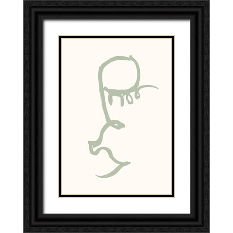 Eye Green Black Ornate Wood Framed Art Print with Double Matting by Pictufy Studio II