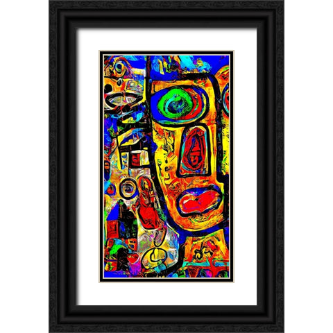 Blick Black Ornate Wood Framed Art Print with Double Matting by Baco, Velibor