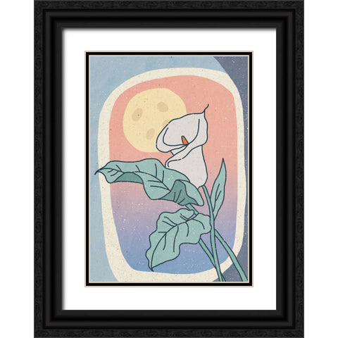 Lily of the Night Black Ornate Wood Framed Art Print with Double Matting by Demir, Aylin