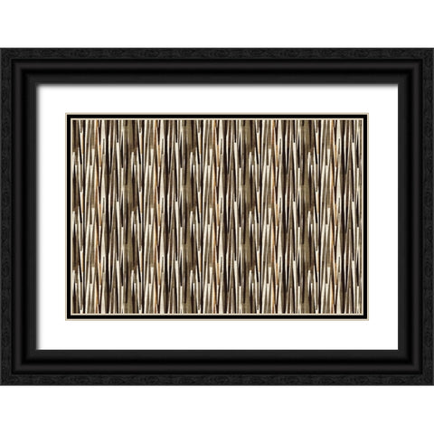 Earthy Pattern Black Ornate Wood Framed Art Print with Double Matting by Treechild