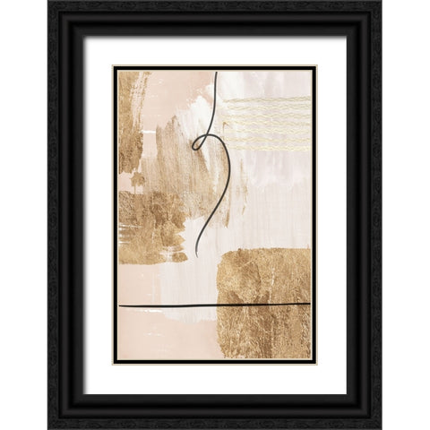 Aesthetic Gold-2 Black Ornate Wood Framed Art Print with Double Matting by Moss, Sally Ann