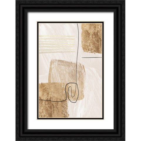 Aesthetic Gold-1 Black Ornate Wood Framed Art Print with Double Matting by Moss, Sally Ann