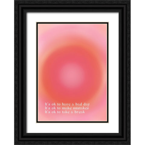 Motivational Aura Poster Black Ornate Wood Framed Art Print with Double Matting by Amelie