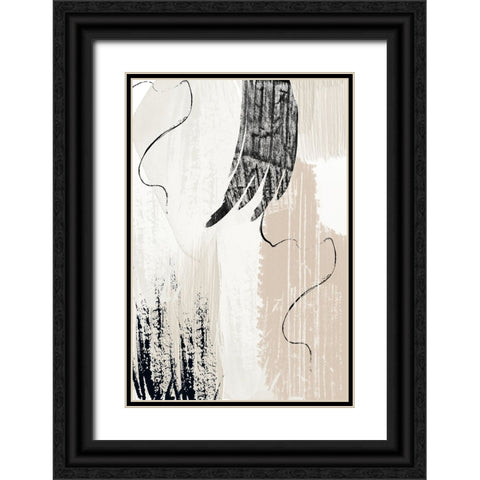Brush strokes-2 Black Ornate Wood Framed Art Print with Double Matting by Moss, Sally Ann