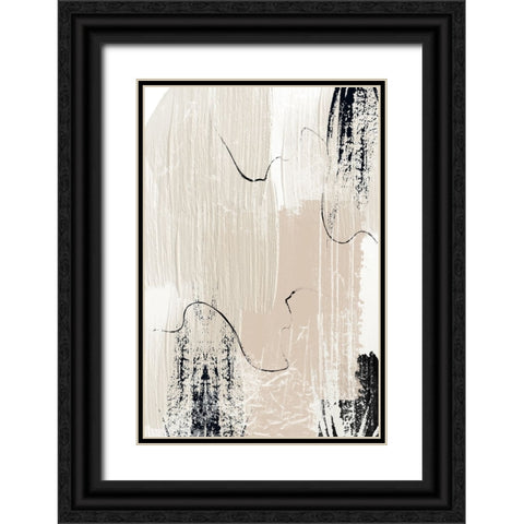 Brush strokes-1 Black Ornate Wood Framed Art Print with Double Matting by Moss, Sally Ann
