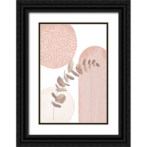 boho pink-3 Black Ornate Wood Framed Art Print with Double Matting by Moss, Sally Ann