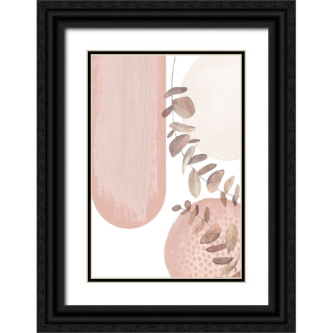 boho pink-2 Black Ornate Wood Framed Art Print with Double Matting by Moss, Sally Ann