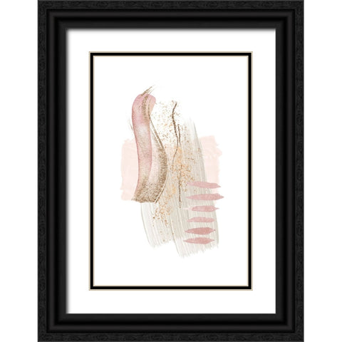 Mystical Pink Abstract-3 Black Ornate Wood Framed Art Print with Double Matting by Moss, Sally Ann