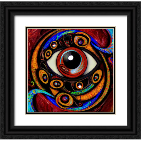 EyesX Black Ornate Wood Framed Art Print with Double Matting by Baco, Velibor