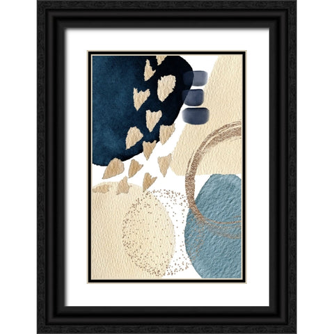 Blue Beauty-2 Black Ornate Wood Framed Art Print with Double Matting by Moss, Sally Ann