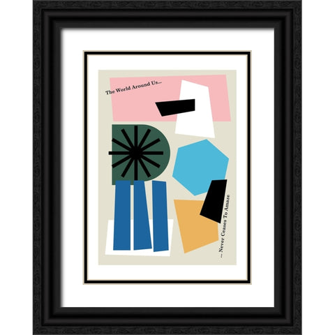 The World Around Us Grey Black Ornate Wood Framed Art Print with Double Matting by Collett, Frances