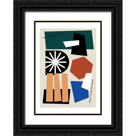 The World Around Us Greige Black Ornate Wood Framed Art Print with Double Matting by Collett, Frances