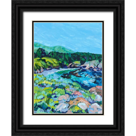 Point Lobos Black Ornate Wood Framed Art Print with Double Matting by Key and Sea