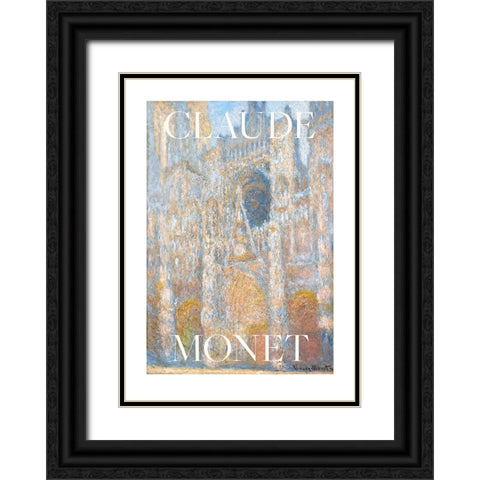 The Cour dAlbane Black Ornate Wood Framed Art Print with Double Matting by Pictufy