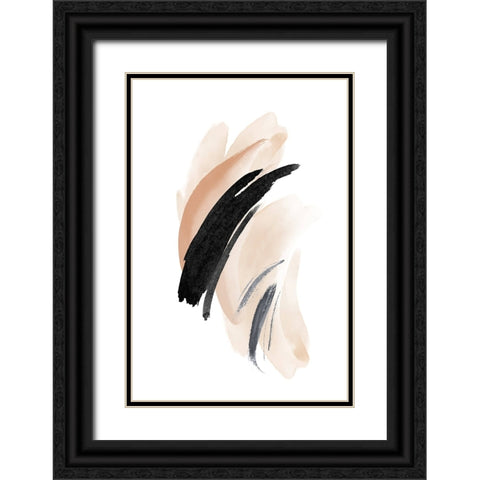 Simple Beige-2 Black Ornate Wood Framed Art Print with Double Matting by Moss, Sally Ann