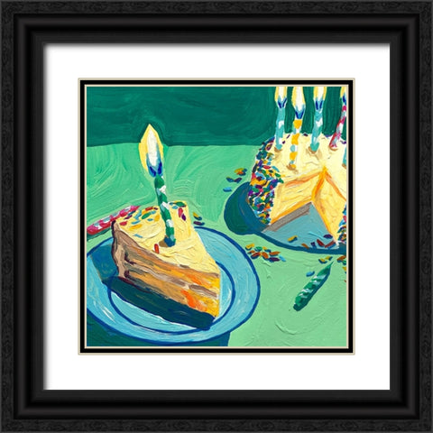 Birthday Cake Black Ornate Wood Framed Art Print with Double Matting by Key and Sea