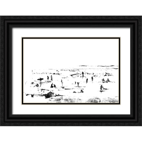 Beach Black Ornate Wood Framed Art Print with Double Matting by Hobday, Dan