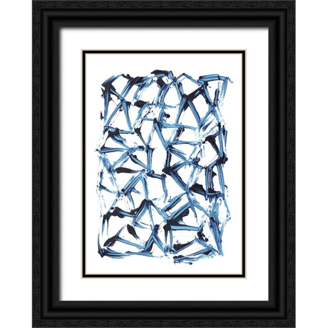 Minimal Shapes Black Ornate Wood Framed Art Print with Double Matting by Hobday, Dan