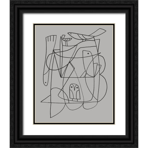 Daily No2 Black Ornate Wood Framed Art Print with Double Matting by Hobday, Dan