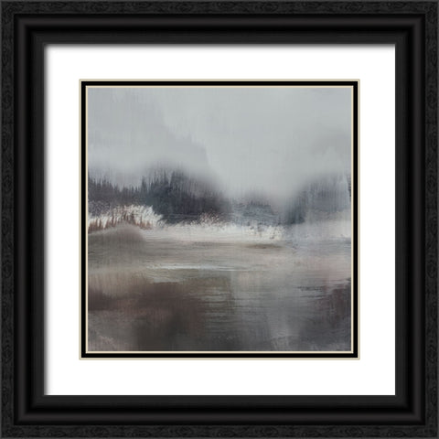 Forest Lake Black Ornate Wood Framed Art Print with Double Matting by Hobday, Dan