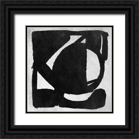 Abstract Melody No6 Black Ornate Wood Framed Art Print with Double Matting by Hobday, Dan