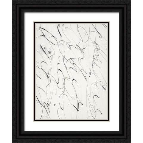 Script Black Ornate Wood Framed Art Print with Double Matting by Hobday, Dan