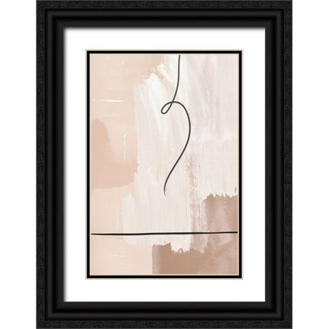 Creamy-3 Black Ornate Wood Framed Art Print with Double Matting by Moss, Sally Ann