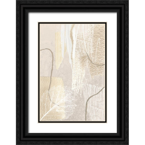 Calm Ivory-1 Black Ornate Wood Framed Art Print with Double Matting by Moss, Sally Ann