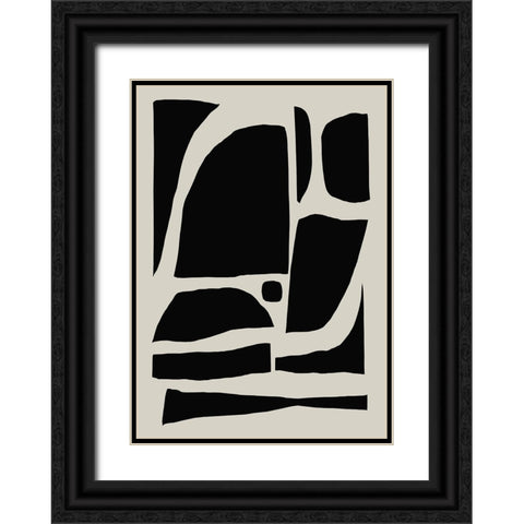 Pieces Black Ornate Wood Framed Art Print with Double Matting by Hobday, Dan