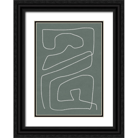 Labyrinth Black Ornate Wood Framed Art Print with Double Matting by Hobday, Dan