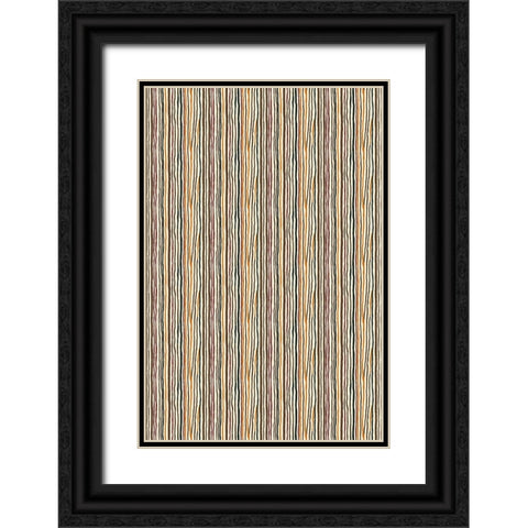 Pattern No 126 Black Ornate Wood Framed Art Print with Double Matting by Treechild