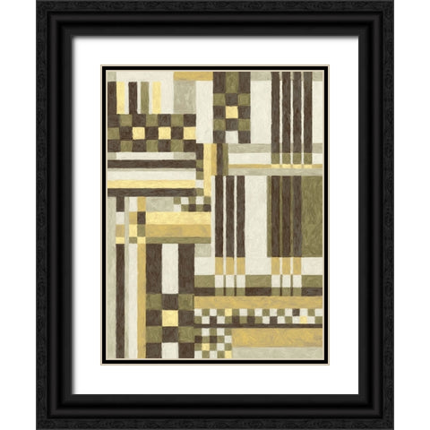 Abstract composition 24 Black Ornate Wood Framed Art Print with Double Matting by NKTN