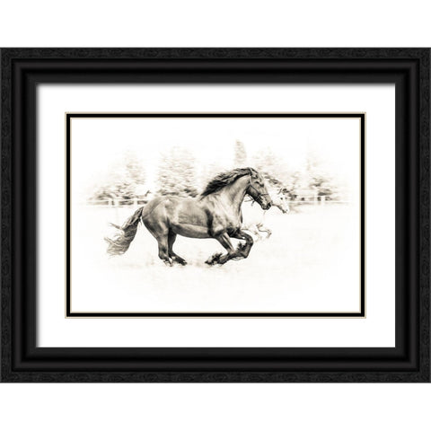 The Two Friends Black Ornate Wood Framed Art Print with Double Matting by Graf, Sebastian