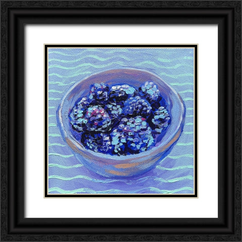 Blackberries Black Ornate Wood Framed Art Print with Double Matting by and Sea, Key