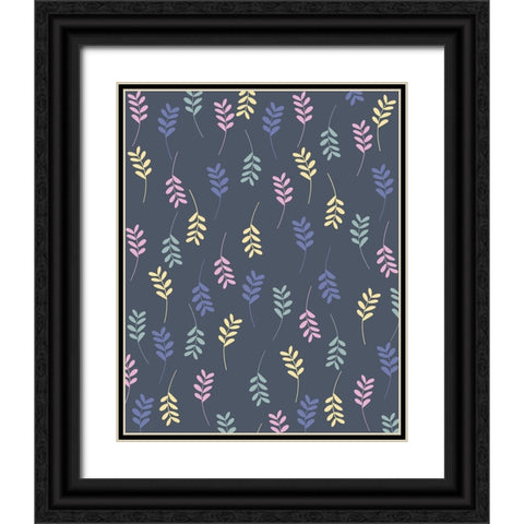 Scandi japandi flowers 2 Black Ornate Wood Framed Art Print with Double Matting by Manovski, Sarah