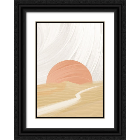 Sarah Black Ornate Wood Framed Art Print with Double Matting by Roze, Fadil