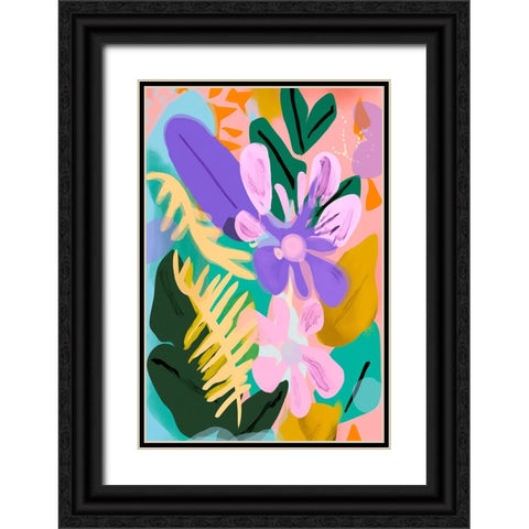 Spring Flowers Black Ornate Wood Framed Art Print with Double Matting by Treechild