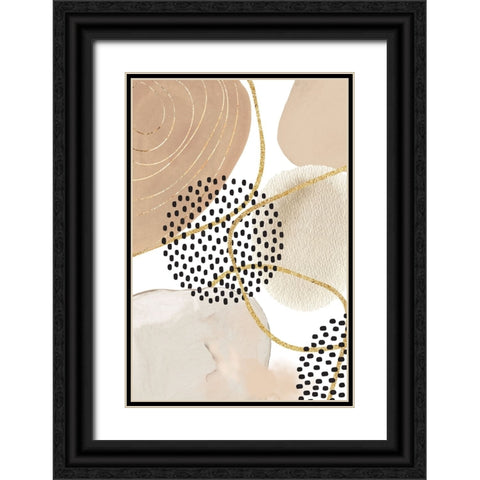 Jealous Beige-3 Black Ornate Wood Framed Art Print with Double Matting by Moss, Sally Ann