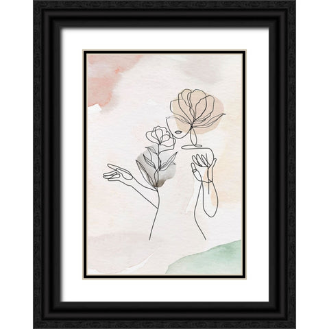 Pulchella Black Ornate Wood Framed Art Print with Double Matting by Roze, Fadil