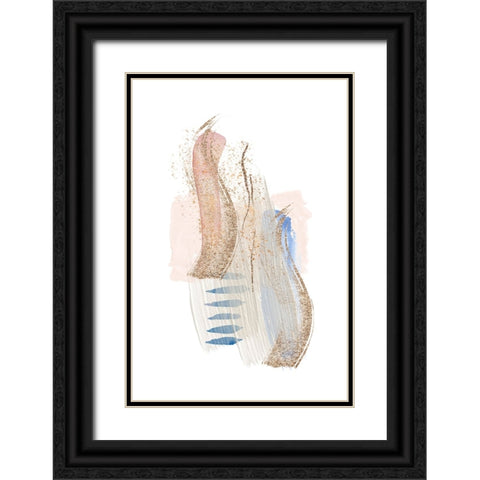 Soft Pink Blue 2 Black Ornate Wood Framed Art Print with Double Matting by Ann Moss, Sally