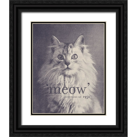 Famous Quote Cat Black Ornate Wood Framed Art Print with Double Matting by Bodart, Florent