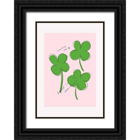 Lucky Me Black Ornate Wood Framed Art Print with Double Matting by Fritsch, Athene