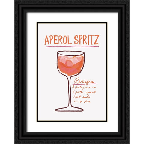 Aperol Spritz Black Ornate Wood Framed Art Print with Double Matting by Fritsch, Athene