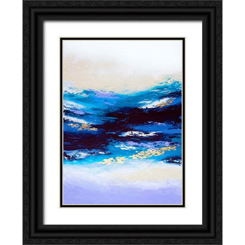 Abstract Sunset 2 Black Ornate Wood Framed Art Print with Double Matting by Storms, Alyson