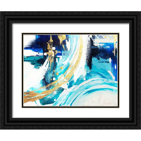 Angle Gold   B Black Ornate Wood Framed Art Print with Double Matting by Storms, Alyson